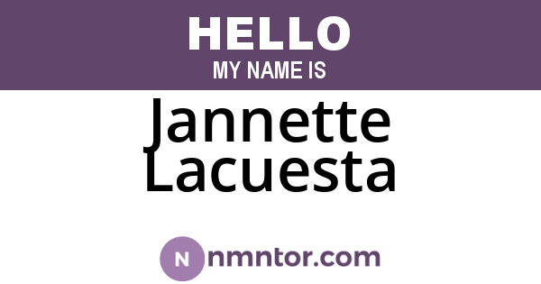 Jannette Lacuesta