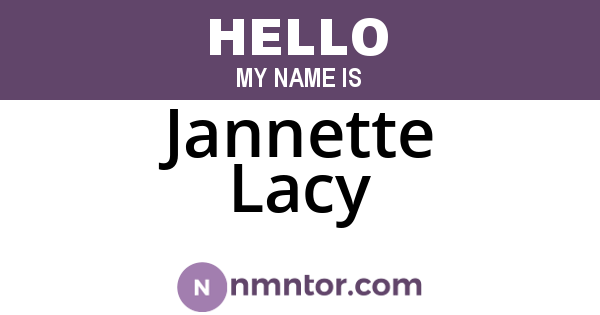 Jannette Lacy
