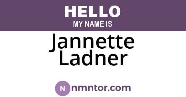 Jannette Ladner