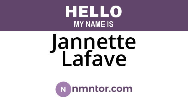 Jannette Lafave