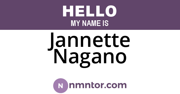 Jannette Nagano