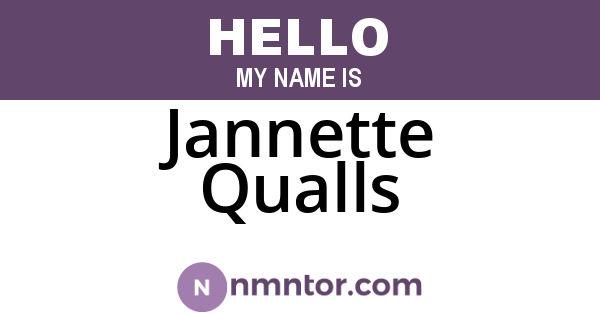 Jannette Qualls