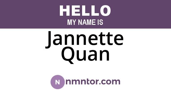Jannette Quan