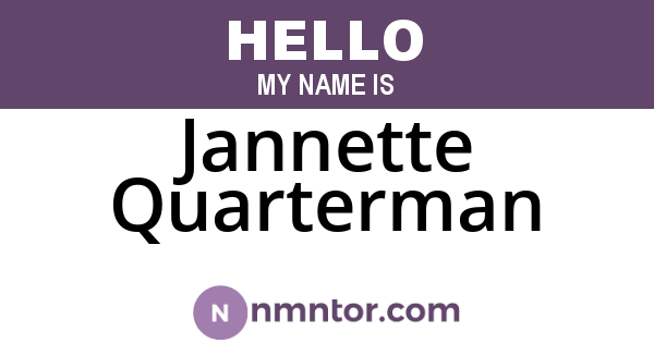 Jannette Quarterman