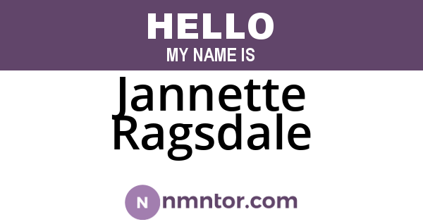 Jannette Ragsdale