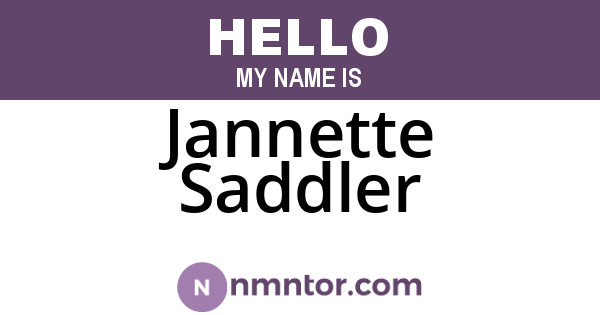 Jannette Saddler