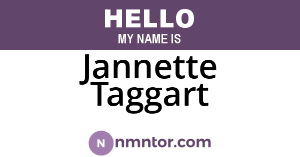 Jannette Taggart