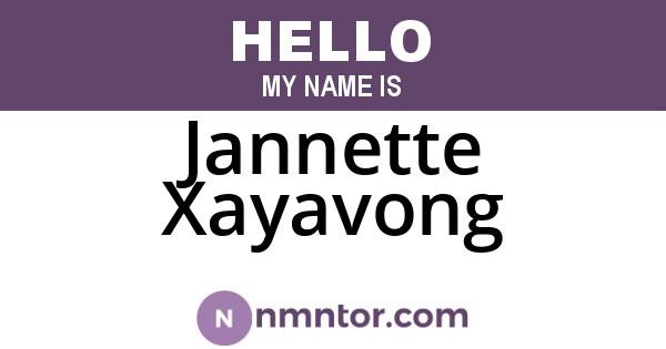 Jannette Xayavong