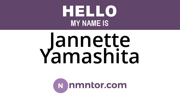 Jannette Yamashita