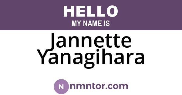 Jannette Yanagihara