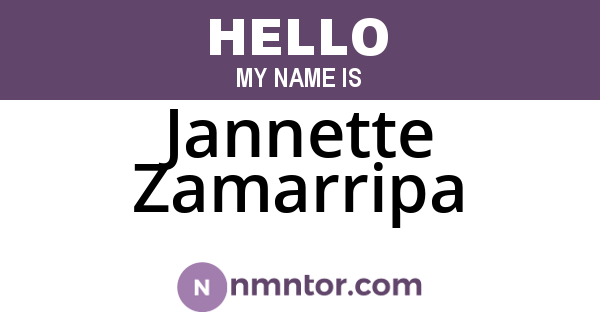 Jannette Zamarripa