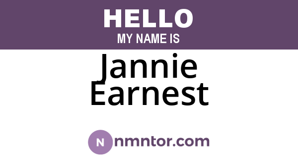 Jannie Earnest
