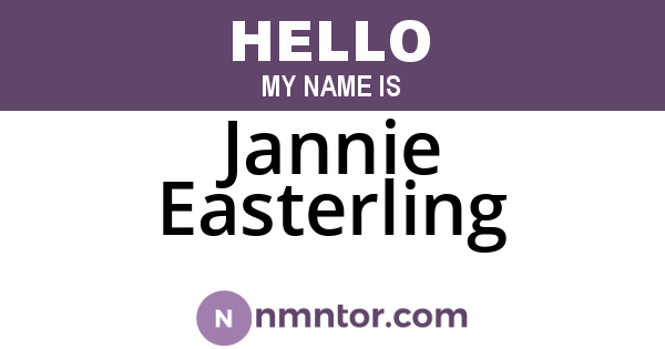 Jannie Easterling