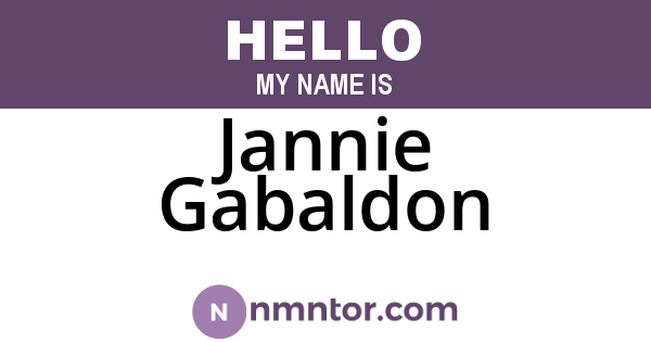 Jannie Gabaldon