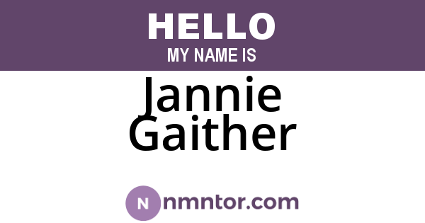 Jannie Gaither