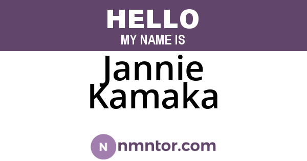 Jannie Kamaka