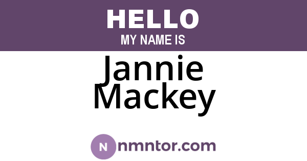 Jannie Mackey
