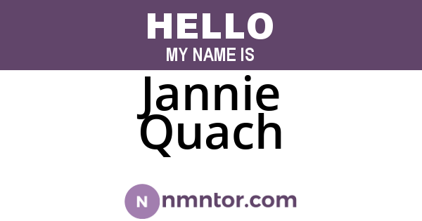Jannie Quach