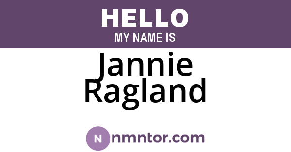 Jannie Ragland