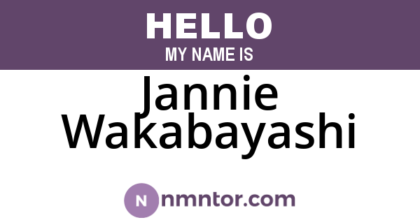 Jannie Wakabayashi