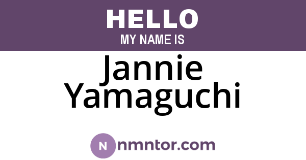 Jannie Yamaguchi