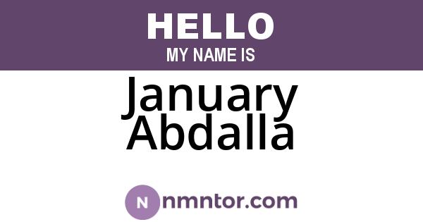 January Abdalla