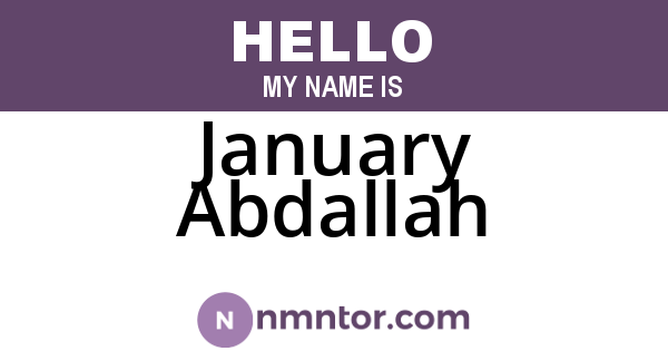 January Abdallah