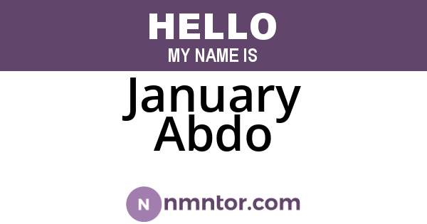 January Abdo