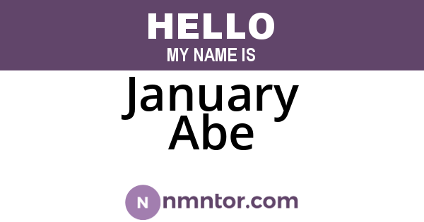 January Abe