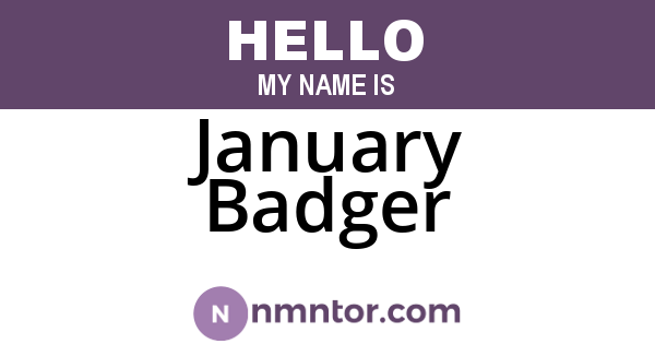 January Badger