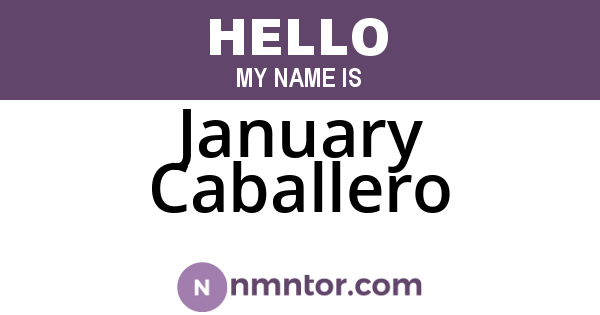 January Caballero