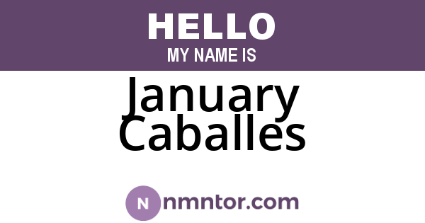 January Caballes