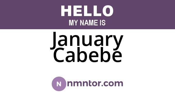 January Cabebe