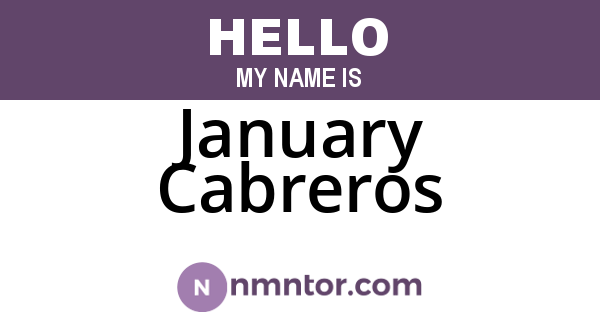 January Cabreros