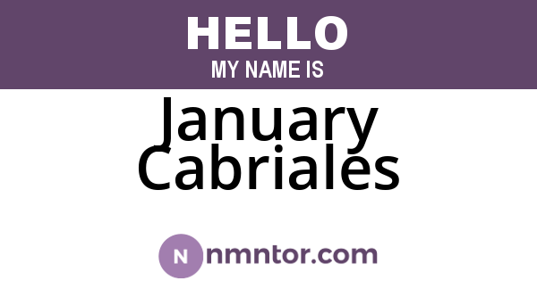 January Cabriales