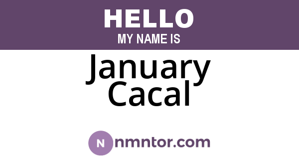 January Cacal