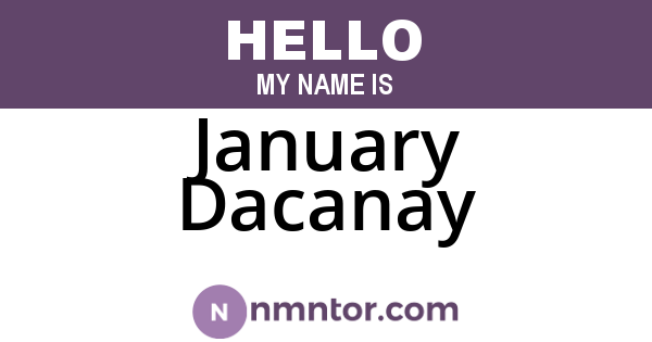 January Dacanay