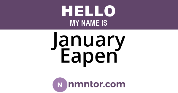 January Eapen