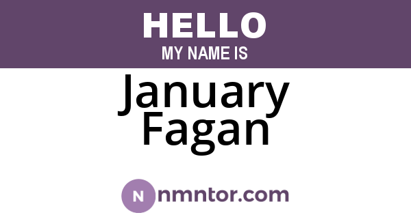 January Fagan