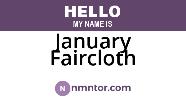 January Faircloth