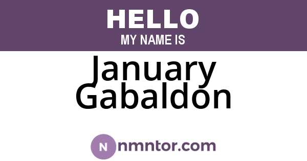 January Gabaldon