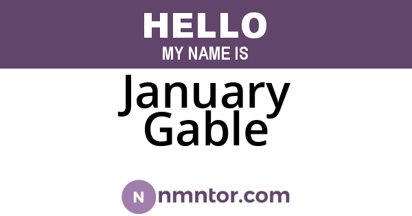 January Gable
