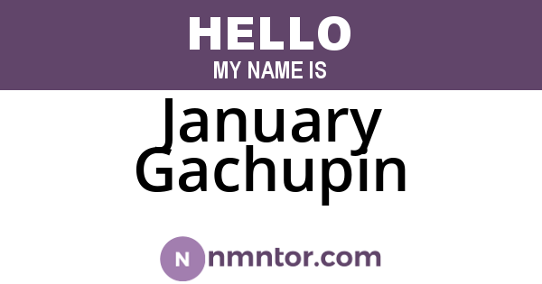 January Gachupin