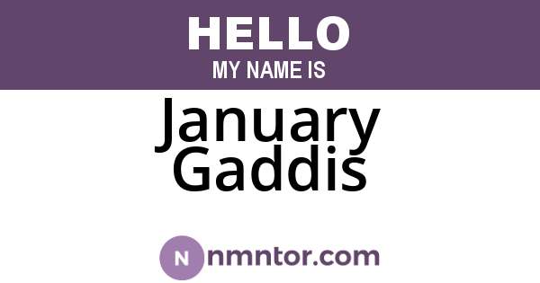 January Gaddis