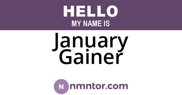 January Gainer