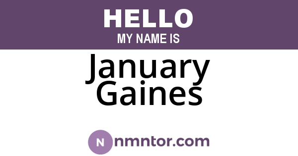 January Gaines