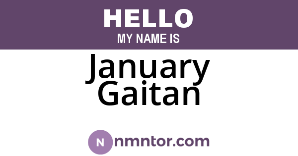 January Gaitan