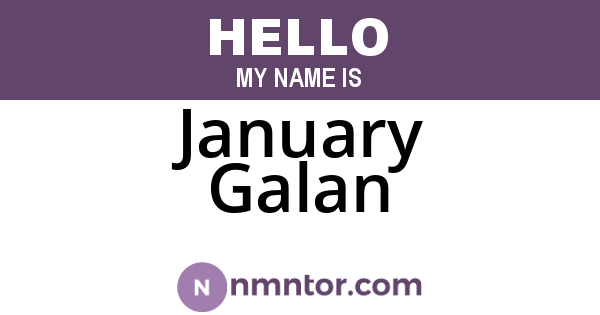 January Galan