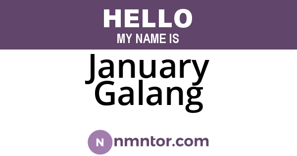 January Galang