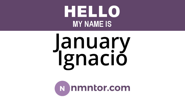 January Ignacio